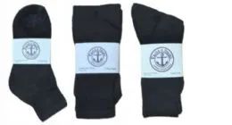360 Bulk Yacht & Smith Kid's Cotton Sock Set Assorted Styles, Crew, Ankle And Tube Black