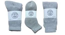 360 Bulk Yacht & Smith Kid's Cotton Sock Set Assorted Styles, Crew, Ankle And Tube Gray