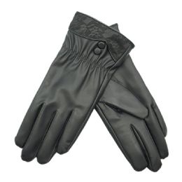 36 Bulk Women's Faux Leather Glove