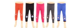 72 Bulk Children's Capri Sweatpants Fur Lined Assorted Colors