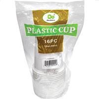 48 Bulk Plastic Cups White 16 Ounce