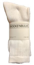 240 Bulk Yacht & Smith Men's Cotton Crew Socks White Size 10-13
