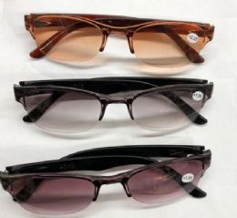 120 Bulk Assorted Colors And Power Lens Plastic Rimless Tinted Reading Glasses Bulk Buy