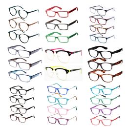 240 Bulk 240 Wholesale Assorted Colors And Power Lens Plastic Reading Glasses Bulk Buy -