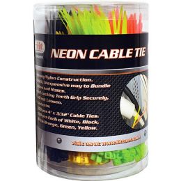 25 Bulk 500 Piece Neon Cable Tie