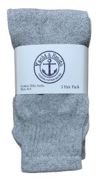 240 Bulk Yacht & Smith 17 Inch Kids Tube Socks Size 6-8 Solid Gray