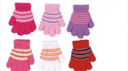 60 Bulk Girls Winter Magic Glove Stretchy Warm
