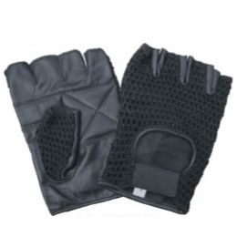 5 Bulk Black Mesh Fingerless Gloves