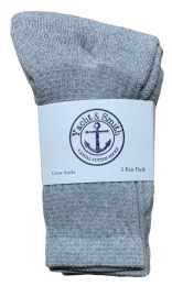 240 Bulk Yacht & Smith Kids Cotton Crew Socks Gray Size 4-6 Bulk Pack