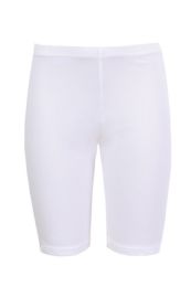 48 Bulk Sofra Girls Short Cotton Leggings In White
