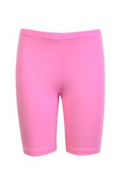 48 Bulk Sofra Girls Short Cotton Leggings In Pink