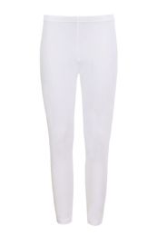 48 Bulk Sofra Girls Cotton Leggings In White