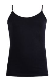 72 Bulk 72 Mopas Girl's Cotton Camisole In Black