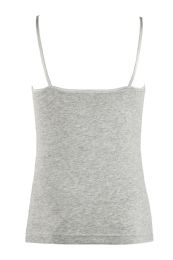 72 Bulk Mopas Girl's Cotton Camisole In Heather Grey
