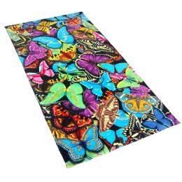 12 Bulk Cotton Printed Fiber Reactive Beach Towel 30 X 60 Butterflies