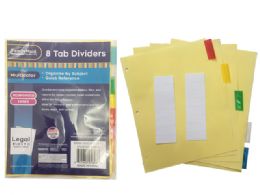 144 Bulk Tab Index Dividers 8 Pieces