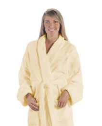 3 Bulk Tahoe Fleece Shawl Collar Robe In Beige