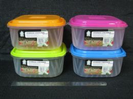 72 Bulk Pl. Storage Ctnr W/ Zigzag 2.65l Sq 24/ib 48st/cs