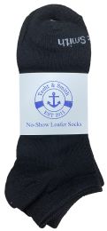 48 Bulk Yacht & Smith Men's Black No Show Ankle Socks Size 10-13