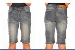12 Bulk Fashion Denim Shorts Solid Color In Assorted Sizes