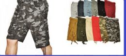 12 Bulk Men's Fashion Cargo Shorts