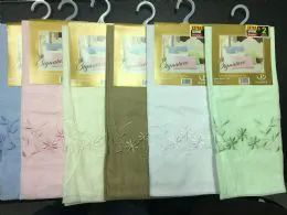 36 Bulk Embroidery Single Pack Pillowcase Assorted