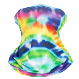 24 Bulk 24 Face Covering Scarf Neckcover Tie Dye Print