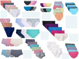 100 Bulk Yacht And Smith Women's Cotton Underwear In Assorted Styles And Sizes