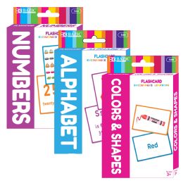 36 Bulk Flash Cards Preschool Set Numbers, Alphabet, Colors