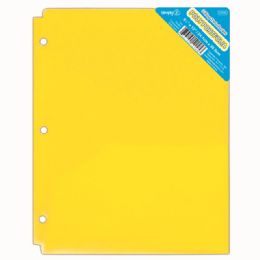 120 Bulk Two Pockets Poly Portfolio Translucent Yellow