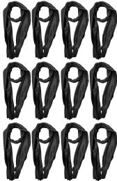 60 Bulk Yacht & Smith Unisex Solid Black Warm Winter Fleece Scarves 60x12