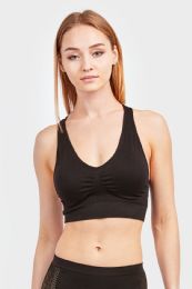 144 Bulk Sofra Ladies Seamless Sports Bra