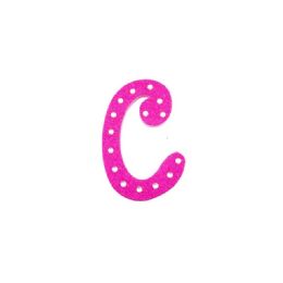96 Bulk Pink And Silver Trimming Letter C