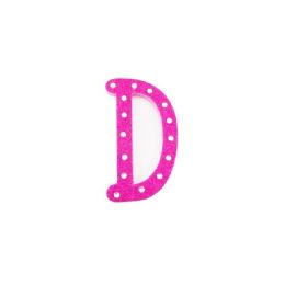 96 Bulk Pink And Silver Trimming Letter D