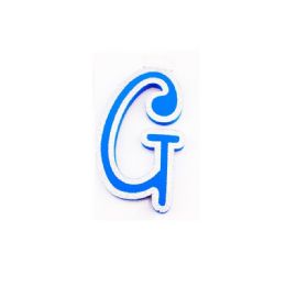96 Bulk Blue And Silver Trim Letter G