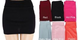 36 Bulk Women's Casual Stretchy Bodycon Pencil Mini Skirt