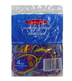 48 Bulk Rubber Bands Asst Bands & Colors 4oz