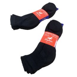 60 Bulk Diabetic Quarter Sock In Black