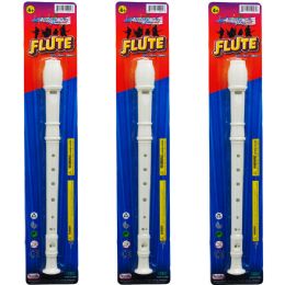 72 Bulk 12" Musical Flute Recorder Toy Set On Blister Card