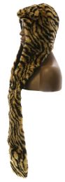 12 Bulk Cosplay Tiger Stripe 3 In1 Fuzzy Animal Hat Scarf And Mitten Combo