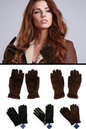 12 Bulk Fashion Gloves In Black And Brown