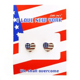 96 Bulk Patriotic Flag Earring