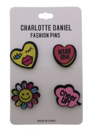96 Bulk Happy Pin Set