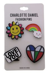96 Bulk Rainbow Color Pin Assortment