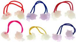 96 Bulk Assorted Color Bands With Clear Acrylic Fox Charms
