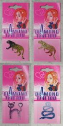 96 Bulk Temporary Tattoos Assorted Color Animal Style