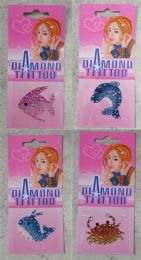 96 Bulk Temporary Tattoos Assorted Color Sea Creature Style
