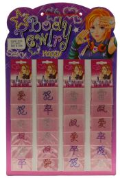 60 Bulk Assorted Color Crystal Bead Tattoos