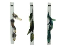 48 Bulk Hair Clip With Long Chain And Feathers