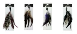 48 Bulk Hair Clip With Styled Assorted Feathers